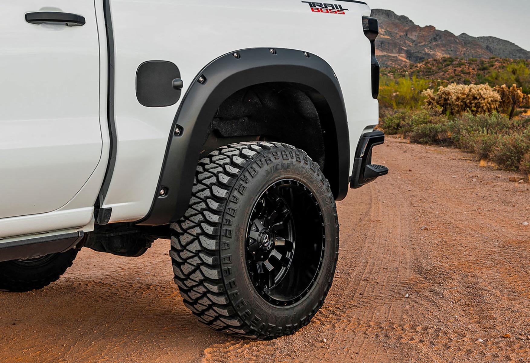 Rough Country Pocket Fender Flares G7C Red Hot Chevy Silverado 1500 2WD/4WD (2019-2021) (2019-2021 Silverado 1500) - F-C11911A-G7C