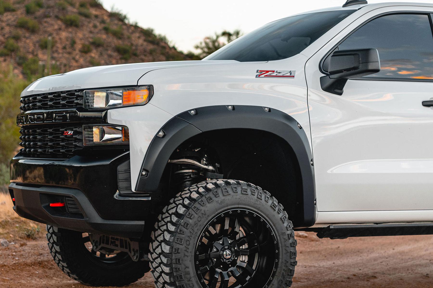 Rough Country Pocket Fender Flares G7C Red Hot Chevy Silverado 1500 2WD/4WD (2019-2021) (2019-2021 Silverado 1500) - F-C11911A-G7C