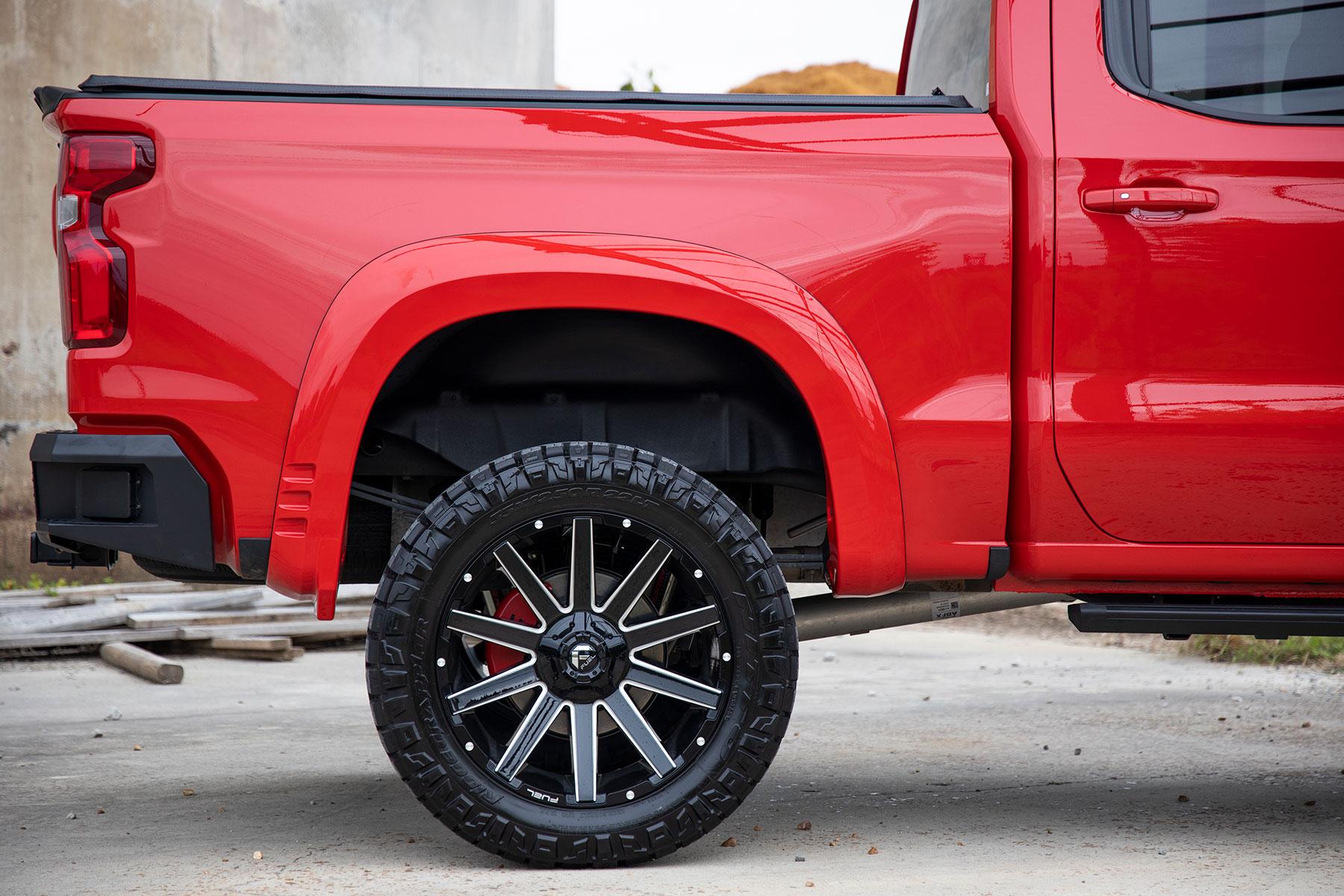 Rough Country Fender Flares SF1 GAN Silver Ice Metallic Chevy Silverado 1500 (19-26) (2019-2026 Silverado 1500, Silverado 1500 LTD) - F-C319201A-GAN