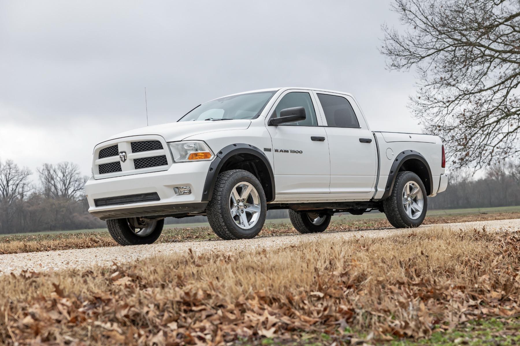 Rough Country Pocket Fender Flares PR4 Flame Red Ram 1500 2WD/4WD (2009-2018 & Classic) (2009-2024 Ram 1500, 1500, 1500 Classic) - F-D10911B-PR4