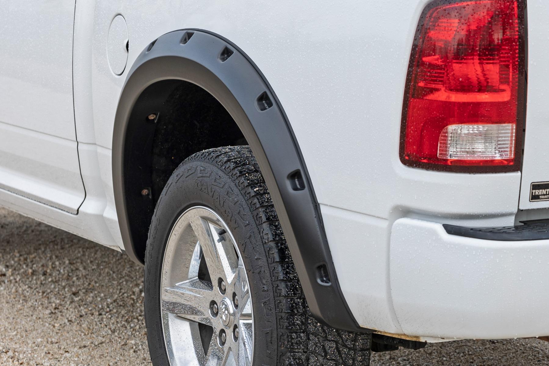 Rough Country Pocket Fender Flares PR4 Flame Red Ram 1500 2WD/4WD (2009-2018 & Classic) (2009-2024 Ram 1500, 1500, 1500 Classic) - F-D10911B-PR4