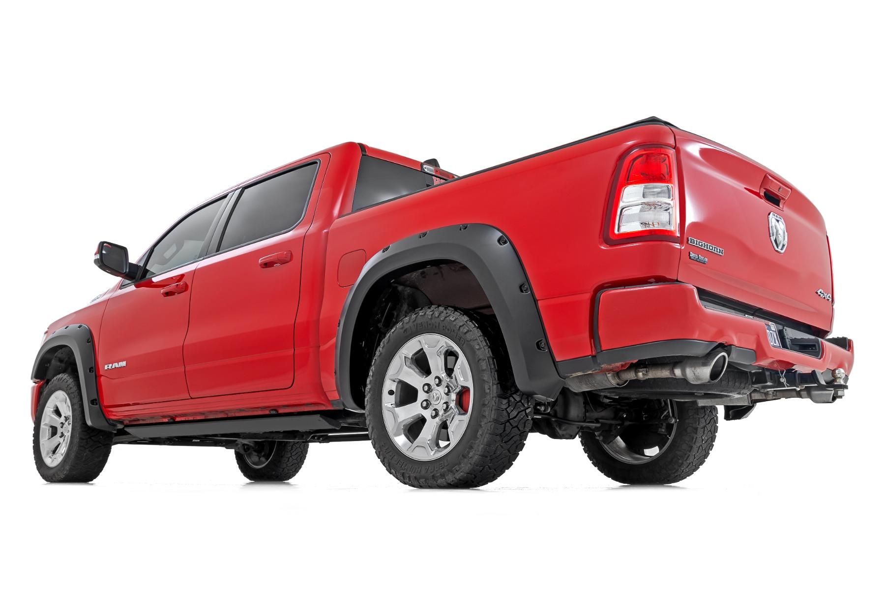 Rough Country Pocket Fender Flares PAU Granite Crystal Ram 1500 2WD/4WD (2019-2024) (2019-2024 1500) - F-D10914A-PAU