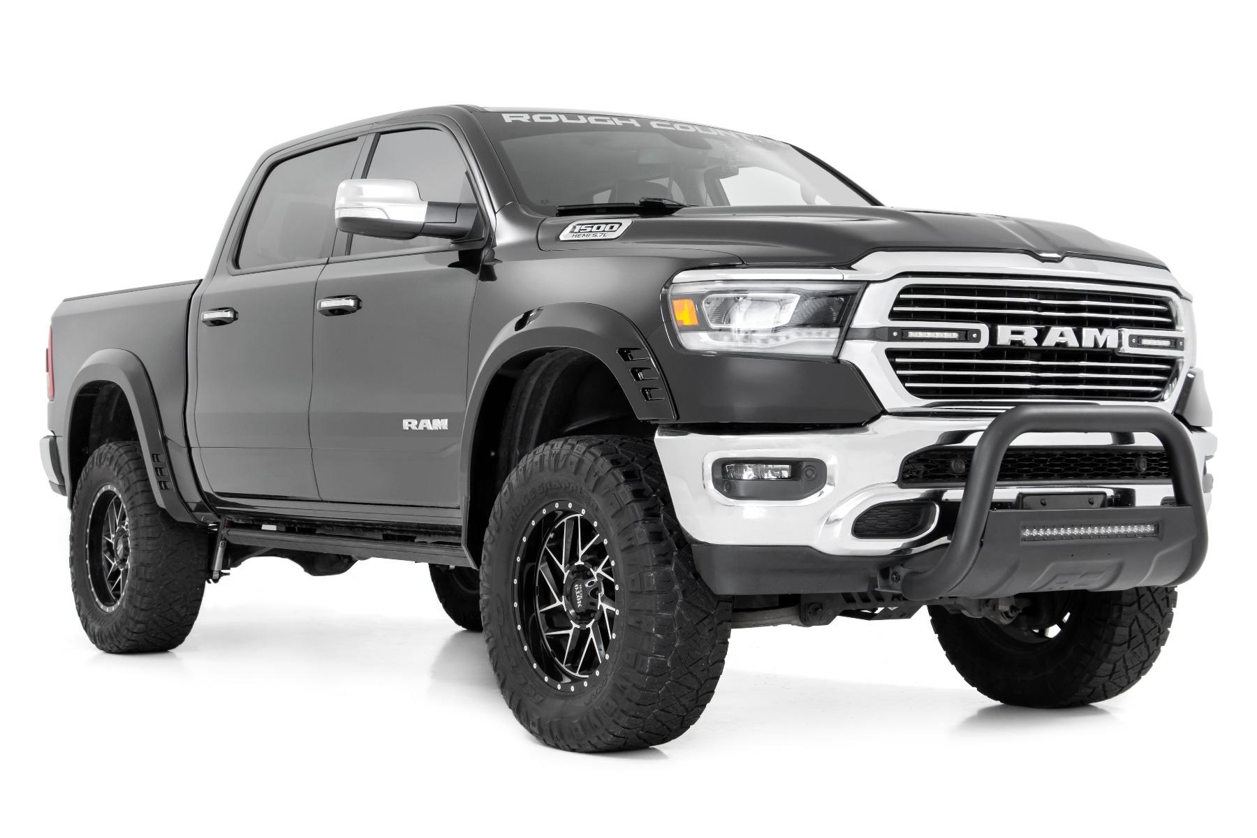 Rough Country Fender Flares SF1 JSC Billet Silver Ram 1500 2WD/4WD (2019-2024) (2019-2024 1500) - F-D319201-JSC