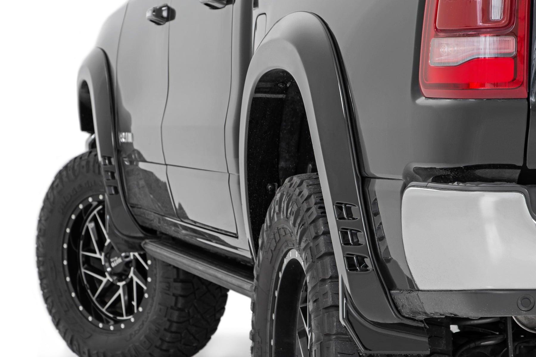 Rough Country Fender Flares SF1 PR4 Flame Red Ram 1500 2WD/4WD (2019-2024) (2019-2024 1500) - F-D319201-PR4