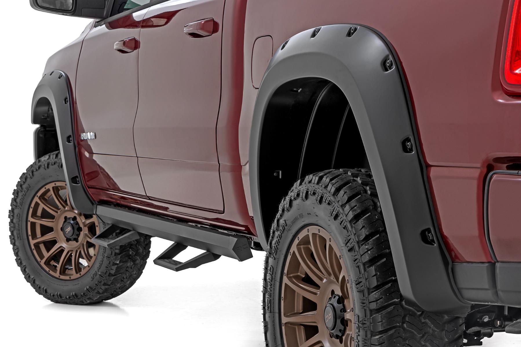 Rough Country Pocket Fender Flares PBJ Hydro Blue Ram 1500 2WD/4WD (2025-2026) (2025-2026 1500) - F-D319205-PBJ
