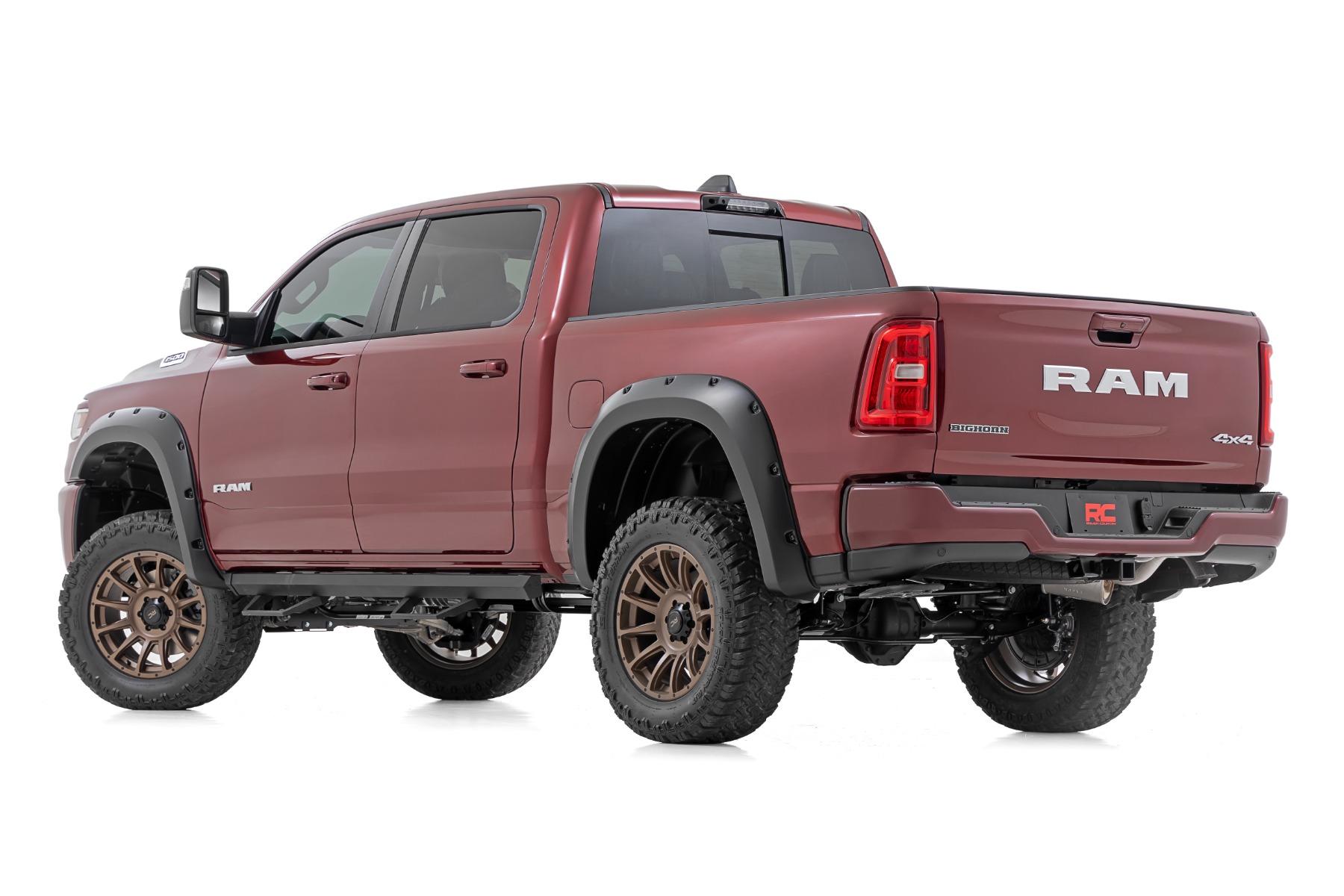 Rough Country Pocket Fender Flares PBJ Hydro Blue Ram 1500 2WD/4WD (2025-2026) (2025-2026 1500) - F-D319205-PBJ