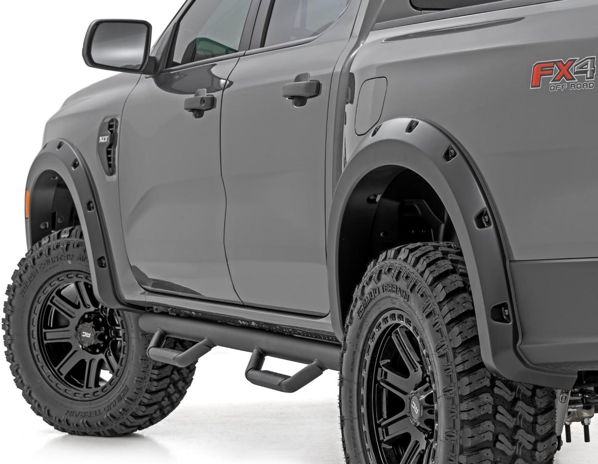 Rough Country Pocket Fender Flares T9 Marsh Gray Ford Ranger 2WD/4WD (2024-2026) - F-F12401-T9