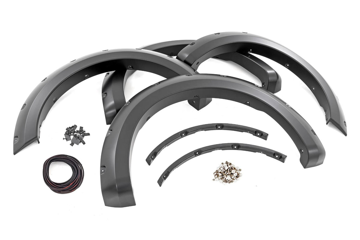 Rough Country Pocket Fender Flares TQ Smoked Quartz Ford F-150 2WD/4WD (2021-2026) (2021-2026 F-150) - F-F20911B-TQ