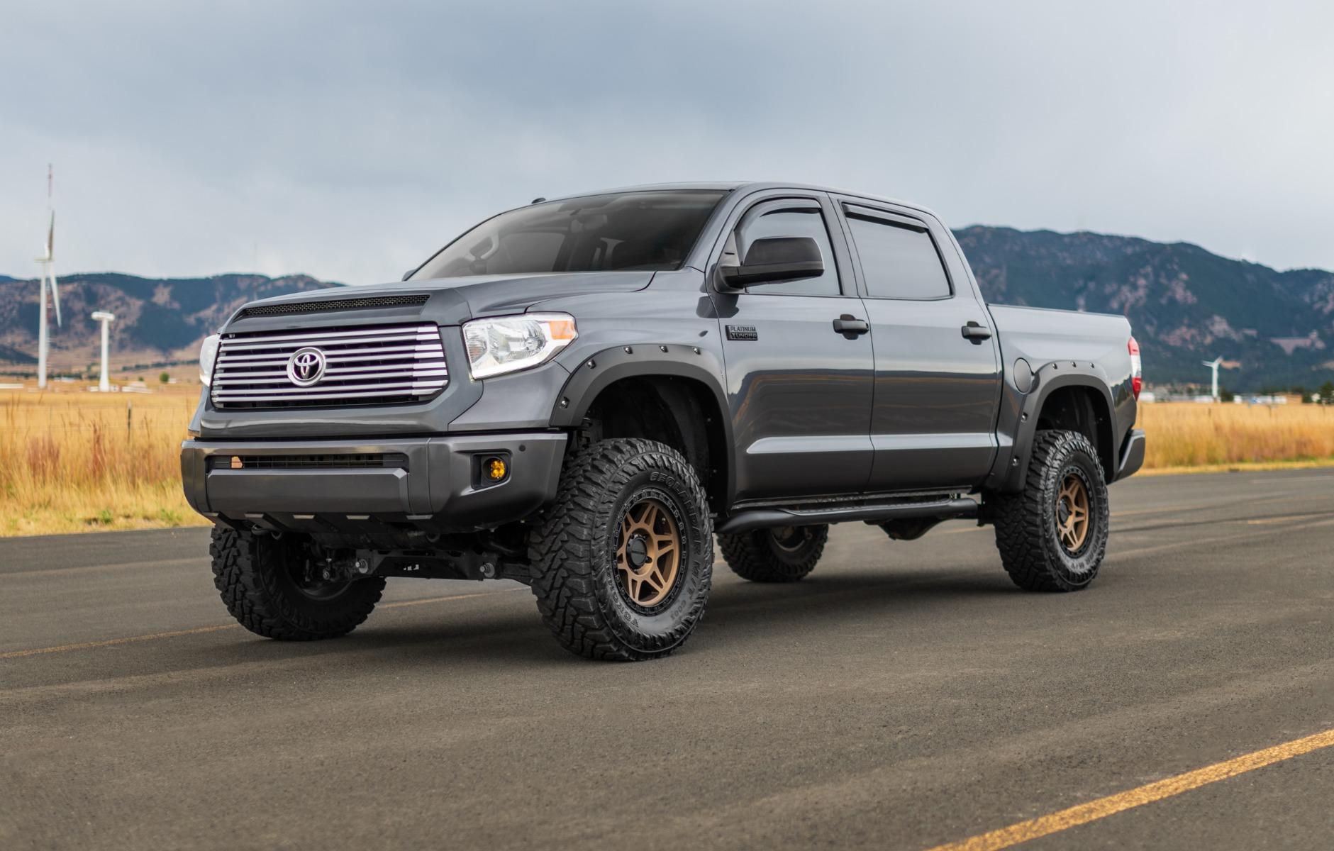 Rough Country Pocket Fender Flares 3L5 Radiant Red Toyota Tundra 2WD/4WD (2014-2021) (2014-2021 Tundra) - F-T11411A-3L5