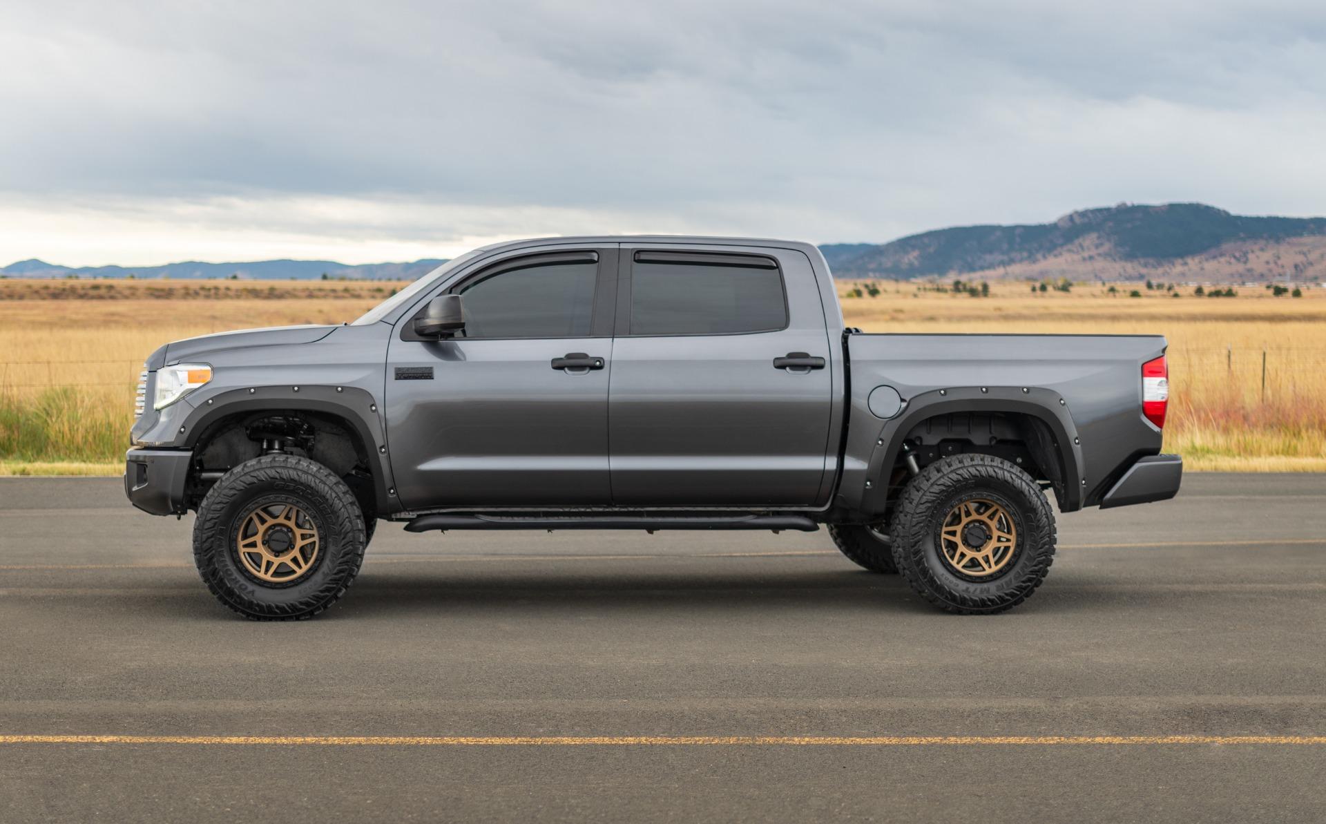 Rough Country Pocket Fender Flares 3L5 Radiant Red Toyota Tundra 2WD/4WD (2014-2021) (2014-2021 Tundra) - F-T11411A-3L5