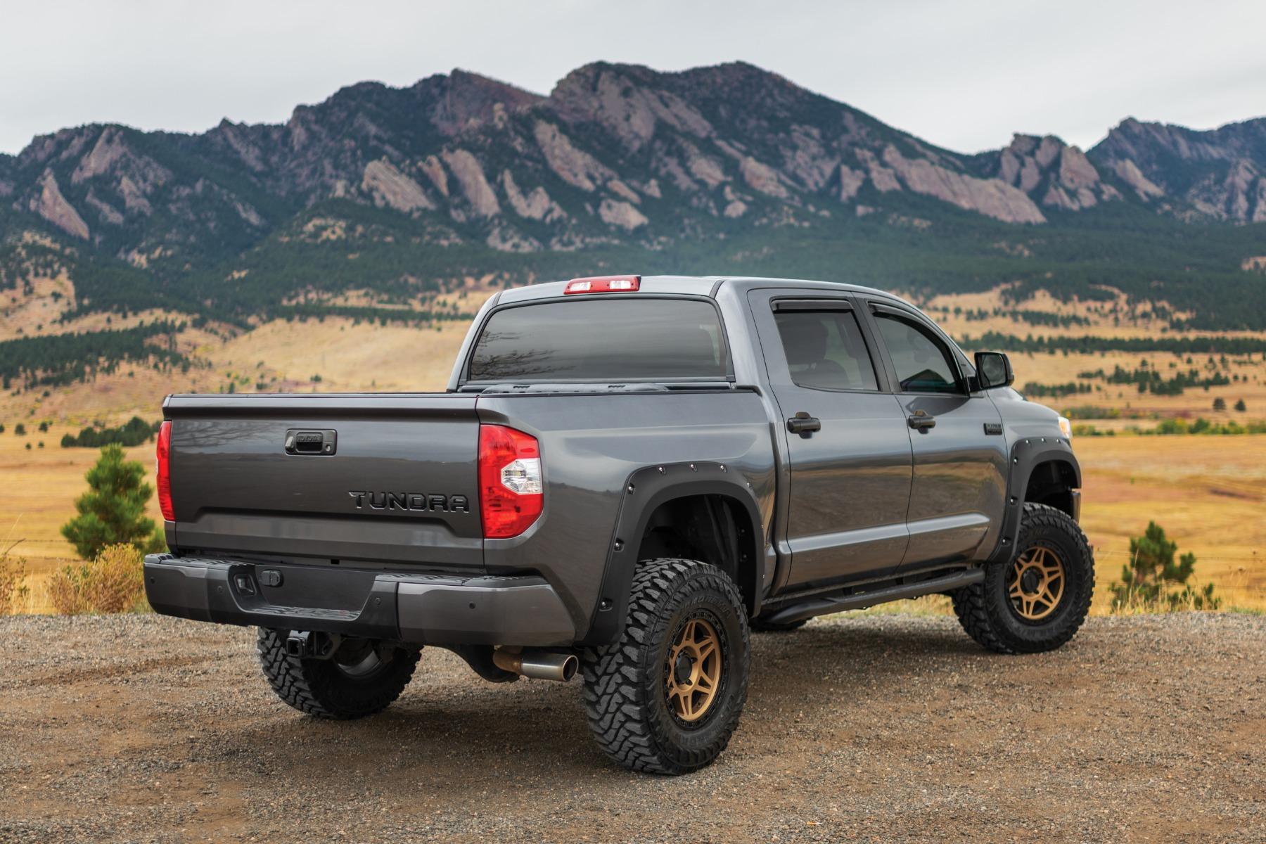 Rough Country Pocket Fender Flares 3L5 Radiant Red Toyota Tundra 2WD/4WD (2014-2021) (2014-2021 Tundra) - F-T11411A-3L5