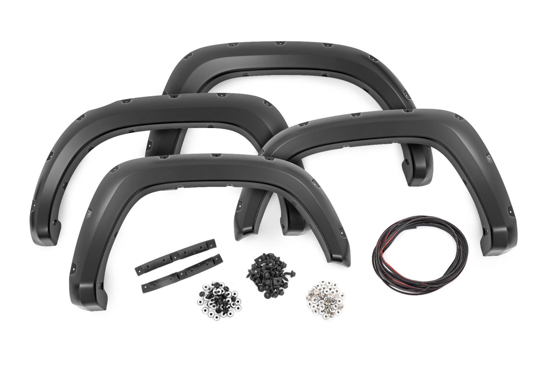 Rough Country Pocket Fender Flares 218 Midnight Black Metallic Toyota Tacoma (16-23) (2016-2023 Tacoma) - F-T11621A-218