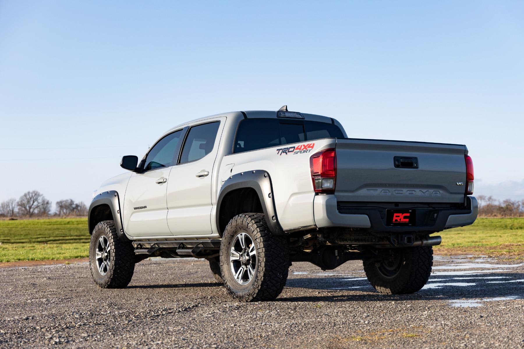 Rough Country Pocket Fender Flares 218 Midnight Black Metallic Toyota Tacoma (16-23) (2016-2023 Tacoma) - F-T11621A-218