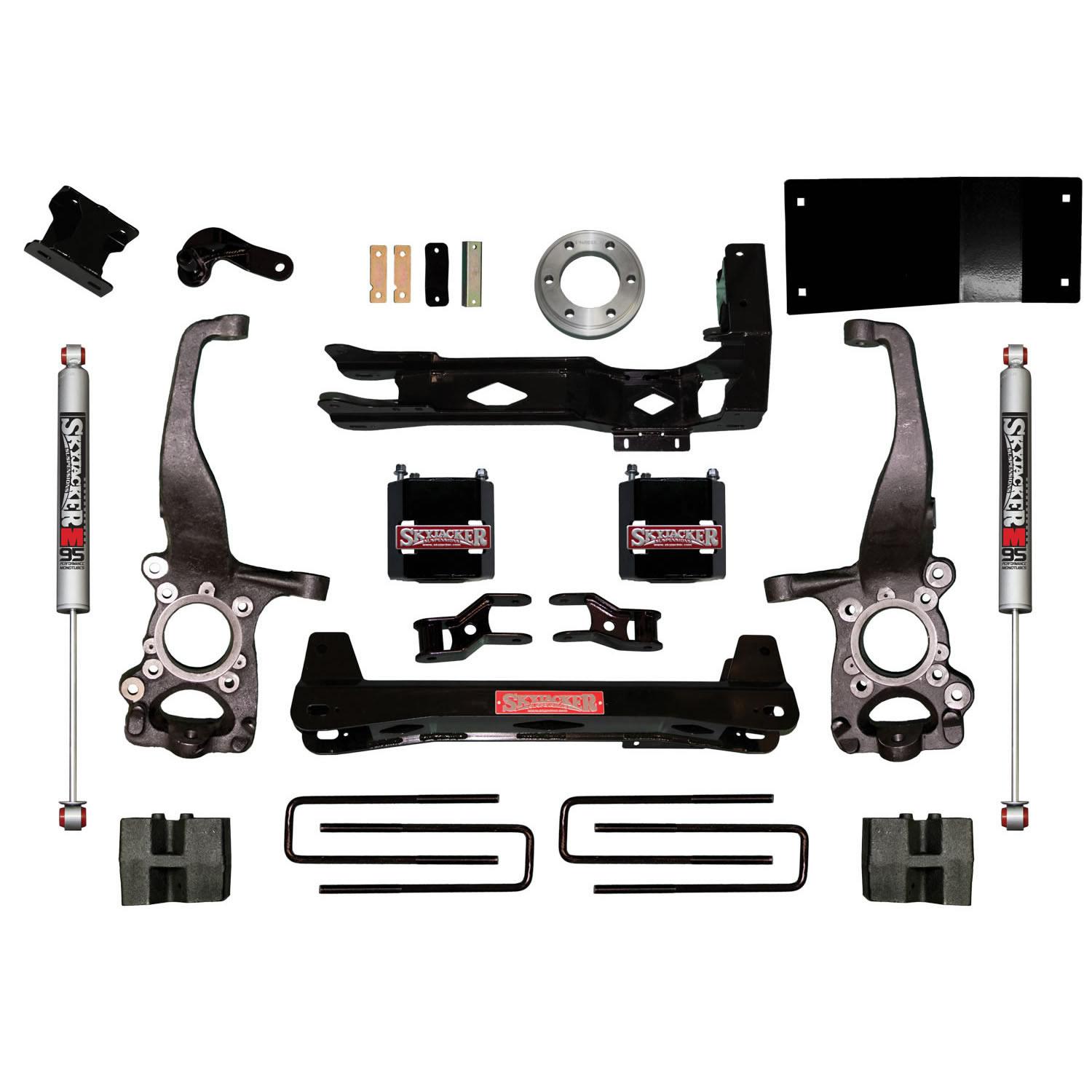 Skyjacker Suspension Lift Kit w/Shock 6 Inch Lift 15-19 Ford F-150 Incl. Knuckles Pair Front/Rear Crossmembers Rear Blocks Rear Monotube 9500 Shocks - F1560BKM