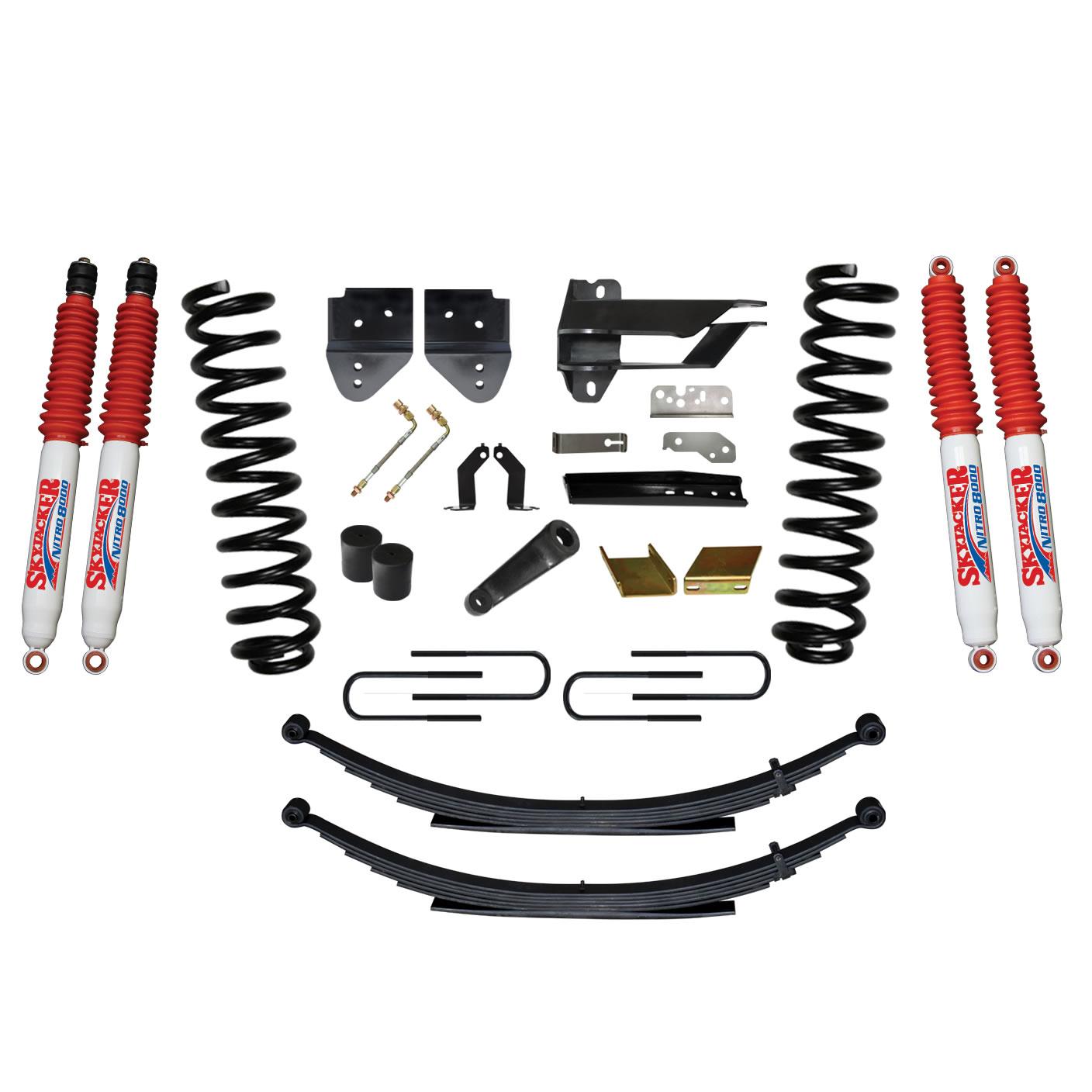 Skyjacker Suspension Lift Kit w/Shock 6 Inch Lift Incl. Front Coil Springs Rear Leaf Springs Nitro 8000 17-19 Ford F-250/ F-350 Super Duty Gas - F17601KS-N