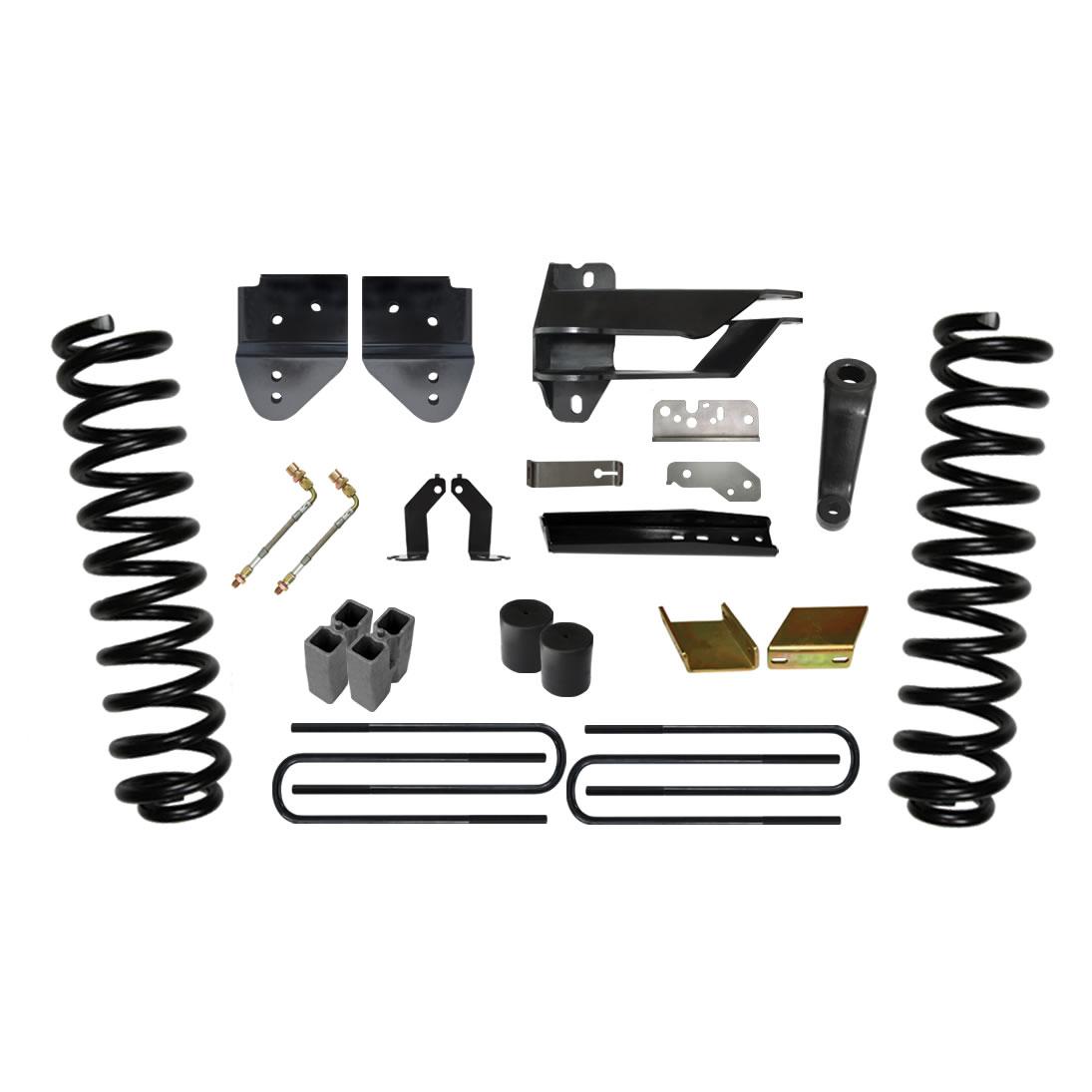 Skyjacker Lift Kit 6 Inch Lift 17-19 Ford F-250 Super Duty Includes Front Coil Springs Track Bar/Radius Arm/Steering Stab. Relocation Brackets Frt./Rear Brake Line Extensions Rear Block/U-Bolts - F17651K