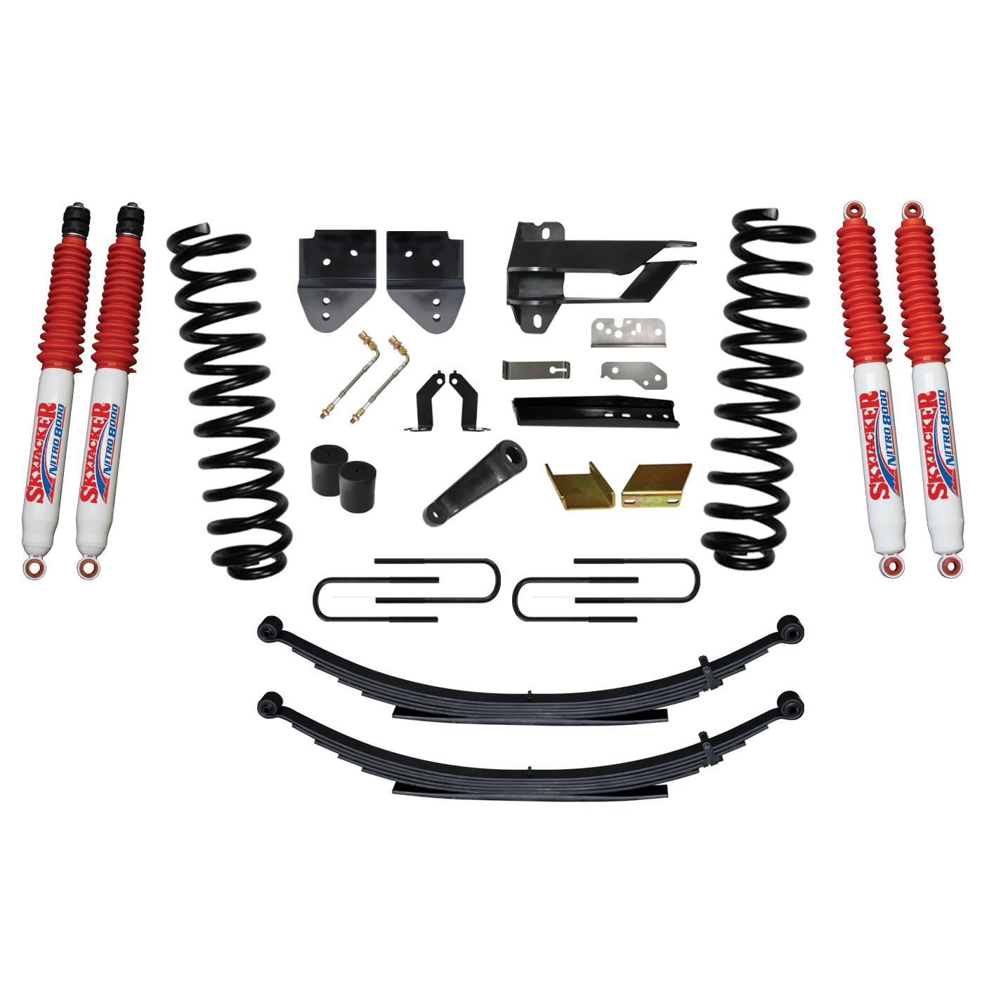 Skyjacker Suspension Lift Kit w/Shock 6 Inch Lift Incl. Front Coil Springs Rear Leaf Springs Nitro 8000 17-19 Ford F-250/ F-350 Super Duty Diesel - F17651KS-N