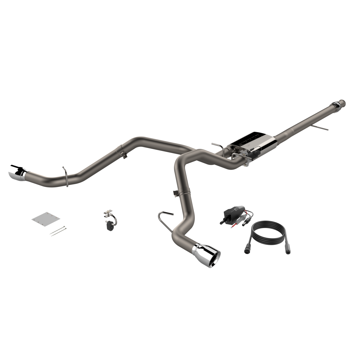 QTP 2014-2018 Silverado/Sierra QTP Screamer Split Rear Exit Cat Back - 410015