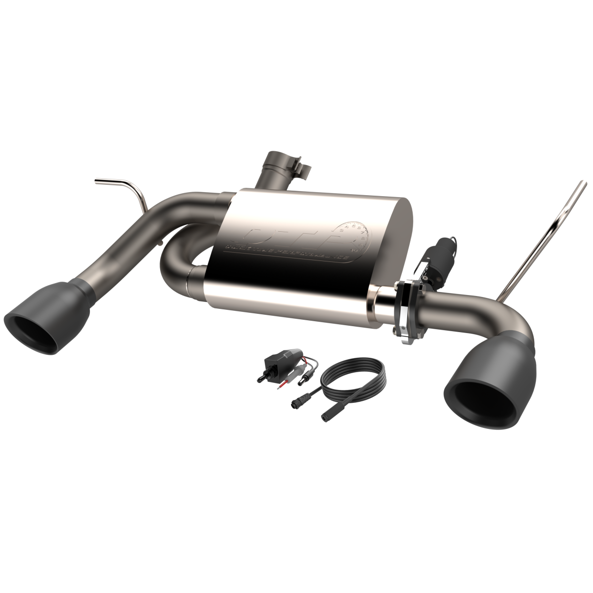 QTP 2007-2018 Jeep Wrangler JK QTP Screamer Axle Back Black Tips - 425007B