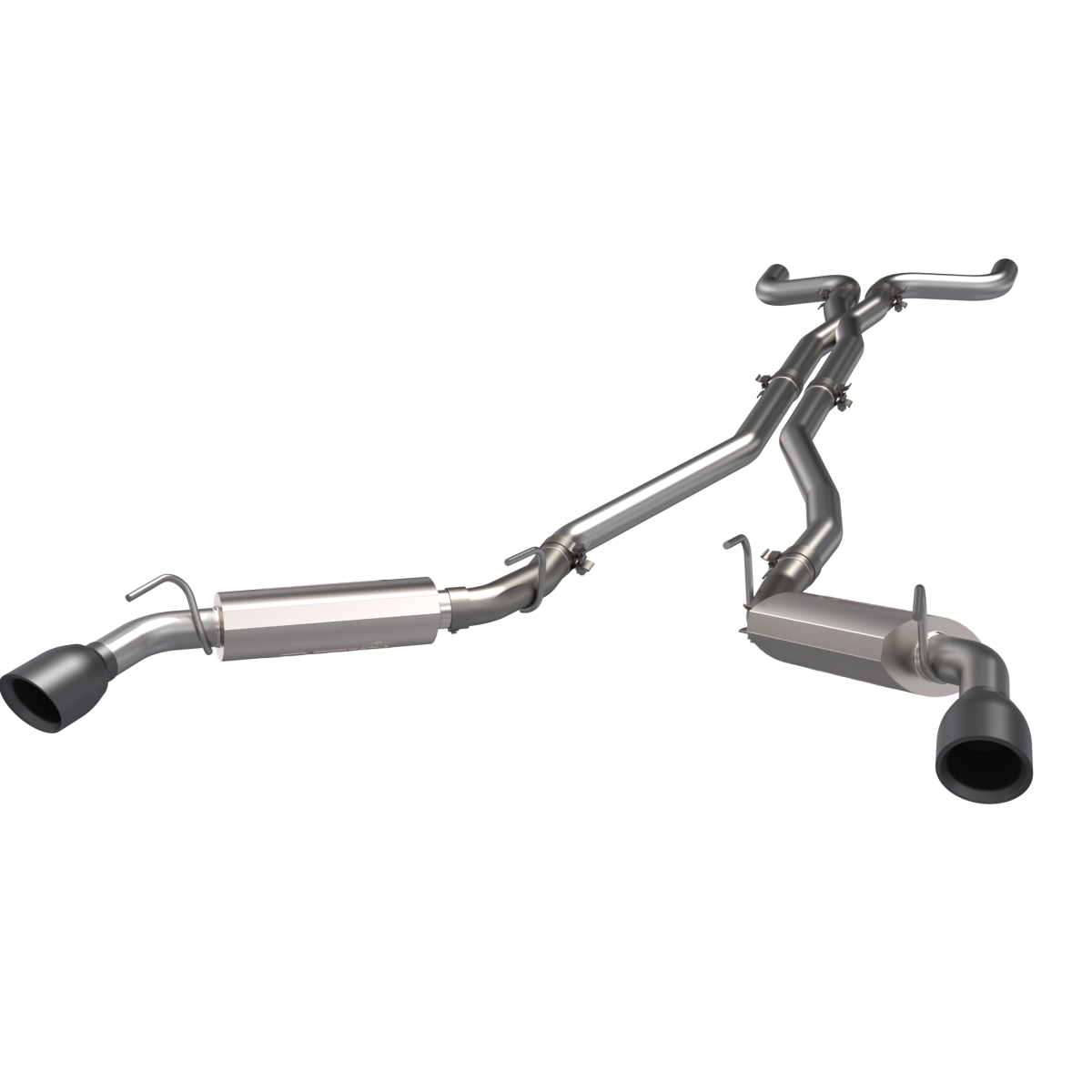 QTP 2014-2015 Chevrolet Camaro SS 6.2L QTP AR3 Cat Back Black Tips - 600115B