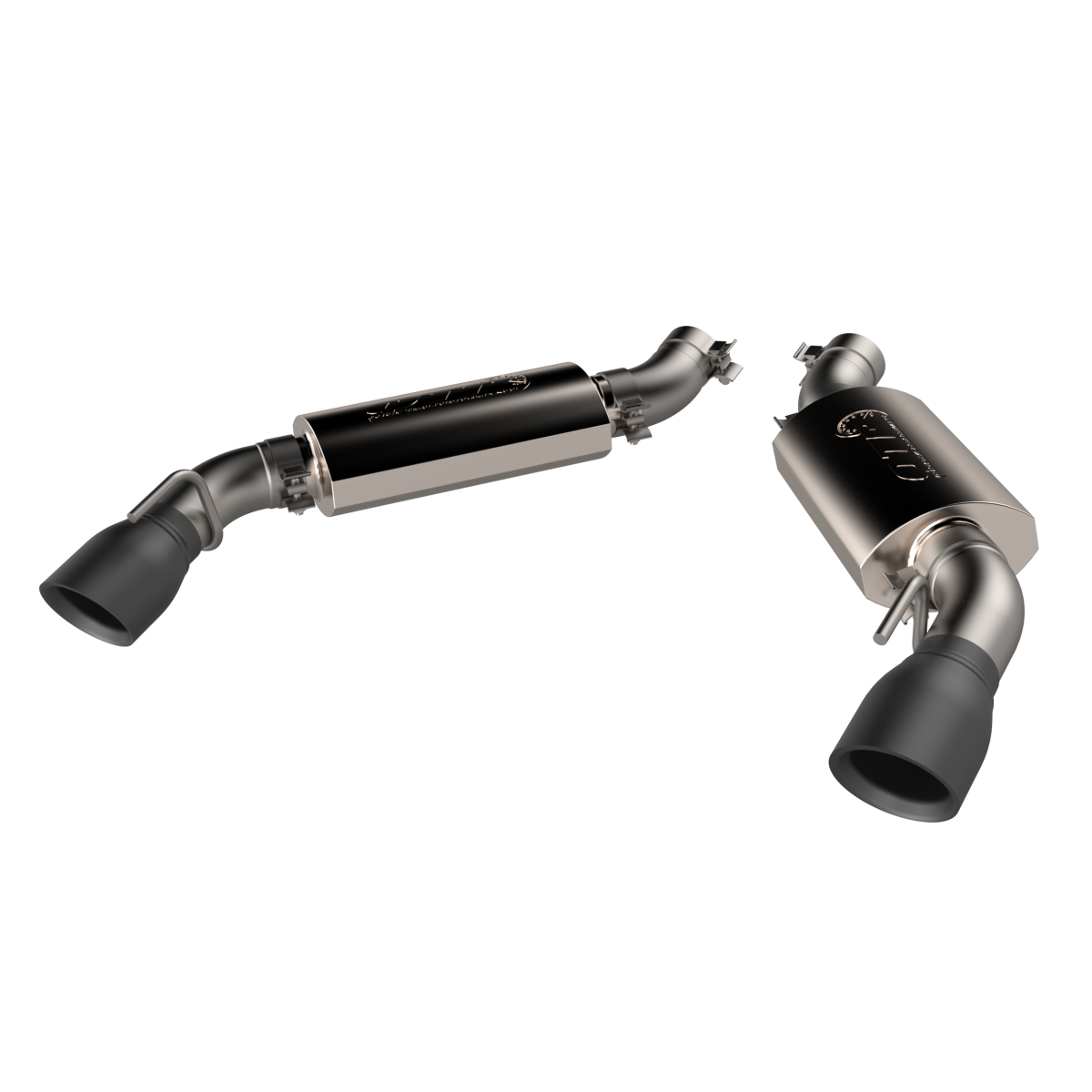 QTP 2016-2020 Chevrolet Camaro SS 6.2L QTP AR3 Dual Tip Axle Back Black Tips - 600116B