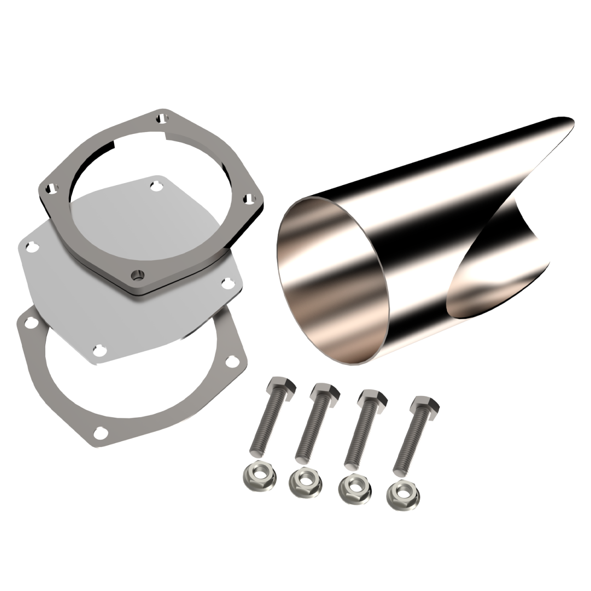 QTP 5.00 Inch Stainless Steel QTP DIY Exhaust Cutout Pipe - 10501