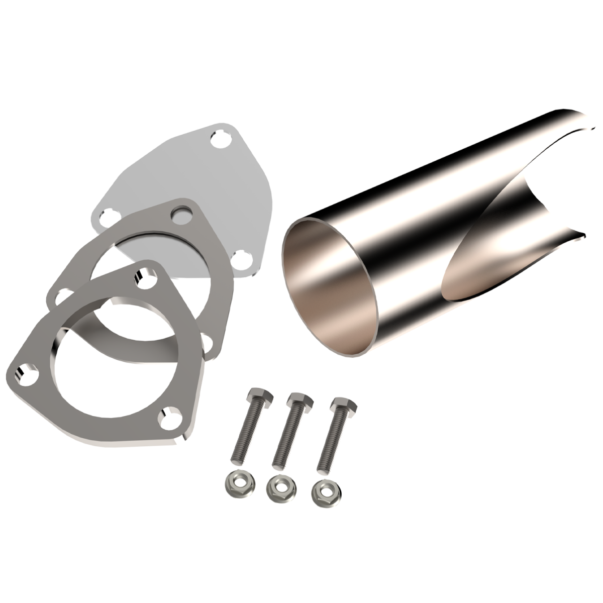 QTP 2.25 Inch Stainless Steel QTP DIY Exhaust Cutout Pipe - 10226