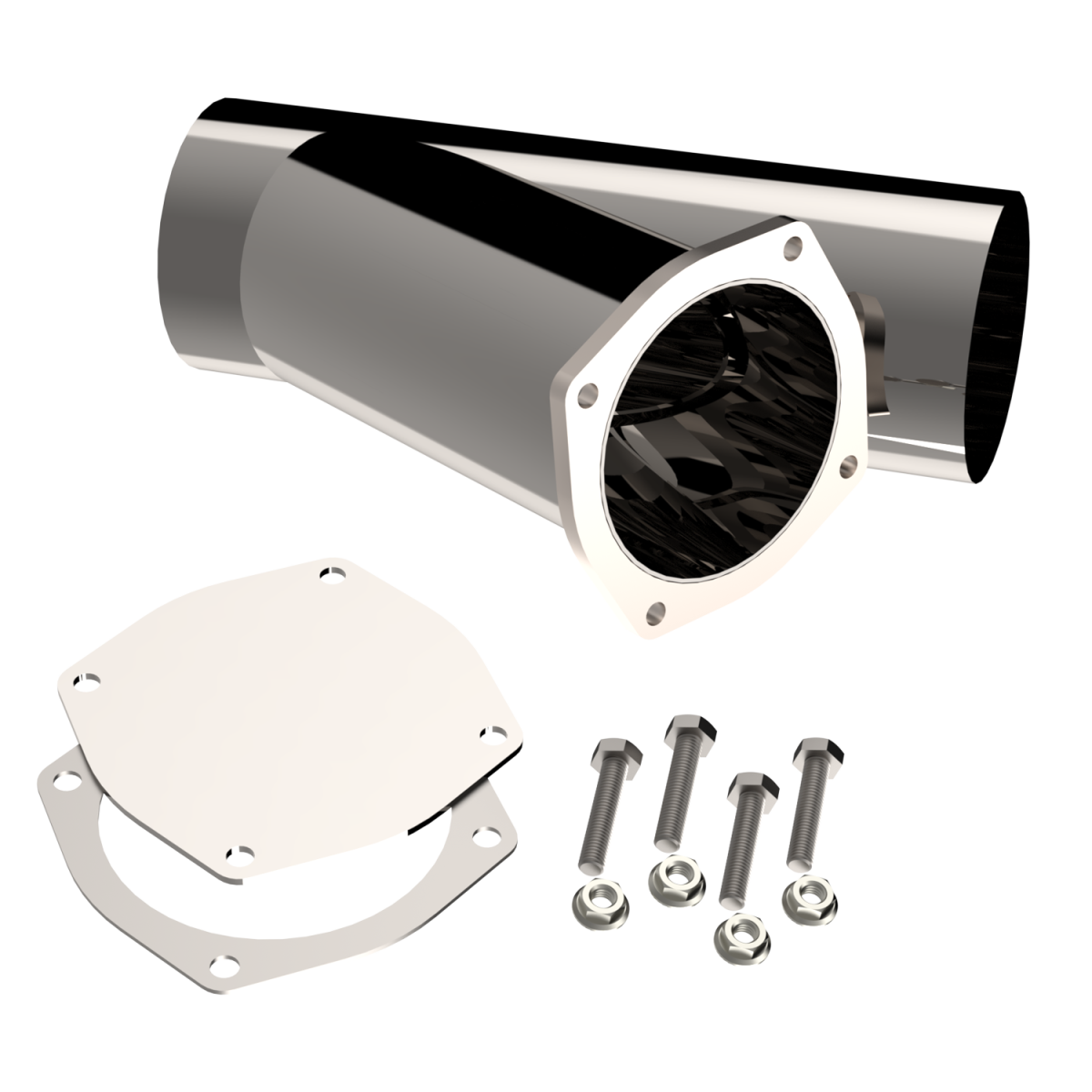 QTP 5.00 Inch Stainless Steel QTP Exhaust Cutout - 10500