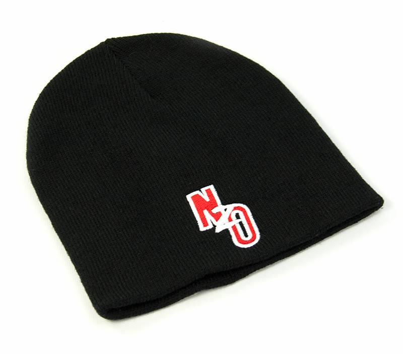 Nitrous Outlet Black Beanie with logo (Non fold up style) - 00-91000