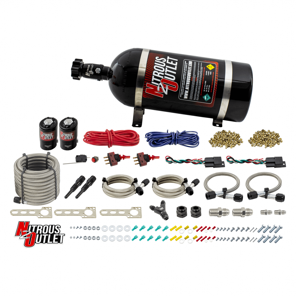 Nitrous Outlet Universal Dual Stage Dry Dual Nozzle System (10lb Bottle) - 00-10207-10