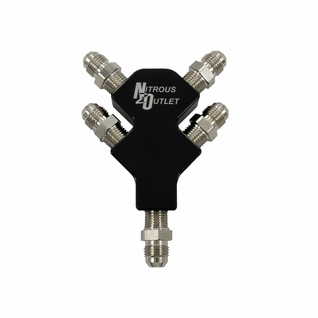 Nitrous Outlet 4 Way 6AN High Flow-Stacked Y-Distribution Block - 00-01732