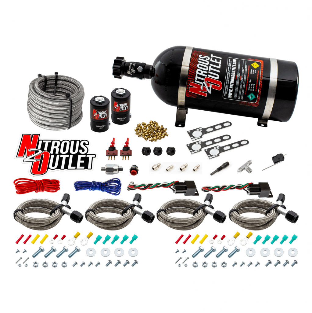 Nitrous Outlet Universal Dual Stage Diesel Single Nozzle Dry System (10lb Bottle) - 00-10251-10