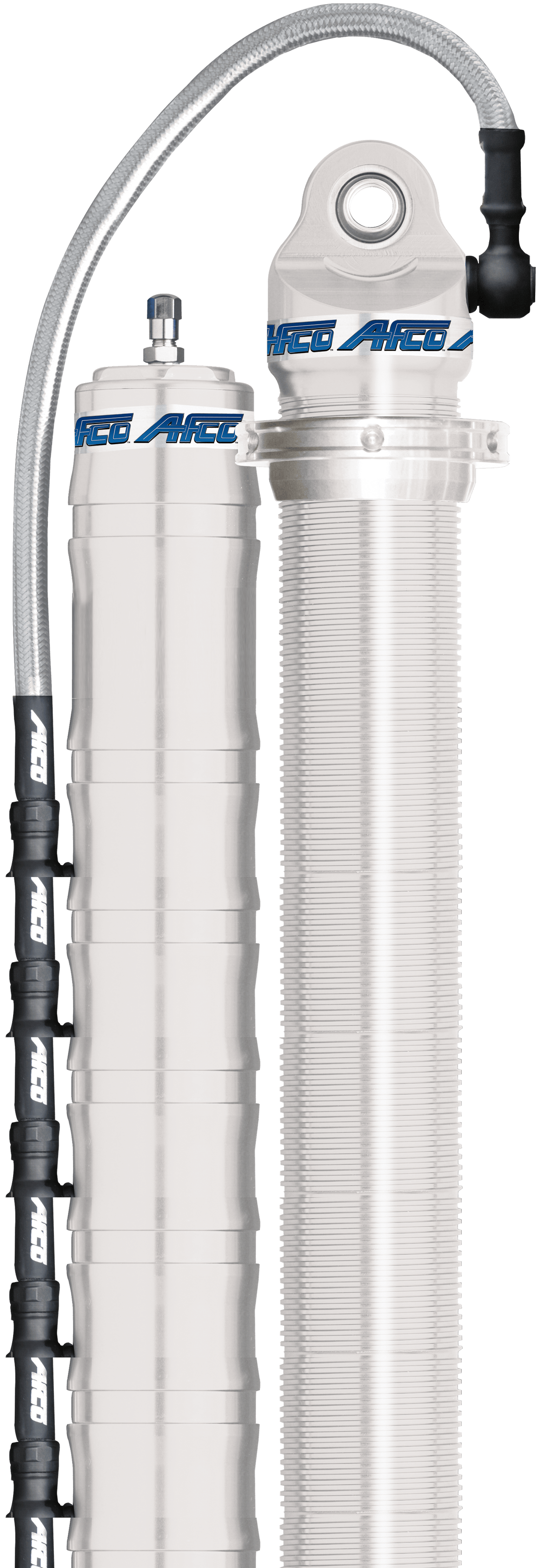 AFCO Aluminum Shock Monotube 62 Series Double Adjustable 7 Inch Stroke RF/LF Linear Rebound Big Body W/ Canister AFCO - 6270-1LIN