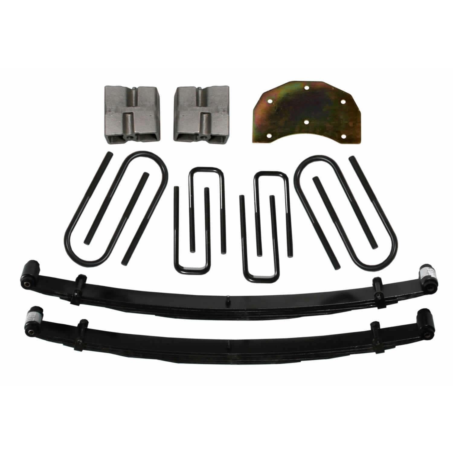 Skyjacker Lift Kit 3-4 Inch Lift 86-97 Ford F-350 97 Ford F-250 HD Includes Front Leaf Springs Front/Rear U Bolt Kits Spring Bushing Kit Rear Block Track Bar Bracket - F840MK
