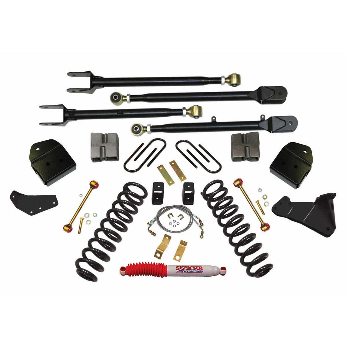 Skyjacker Lift Kit 4 Inch Lift with Variable Coil Spring 4-Link Conversion 08-10 Ford F-250 Super Duty - F84524K