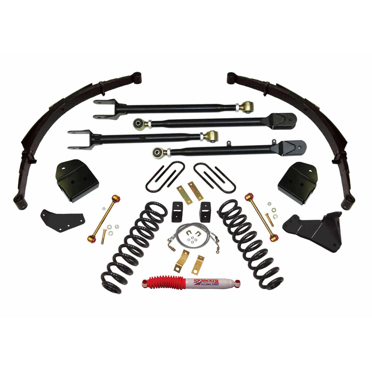 Skyjacker Lift Kit 4 Inch Lift System with Variable Coil Spring 4-Link Conversion 08-10 Ford F-250 Super Duty - F84524KS