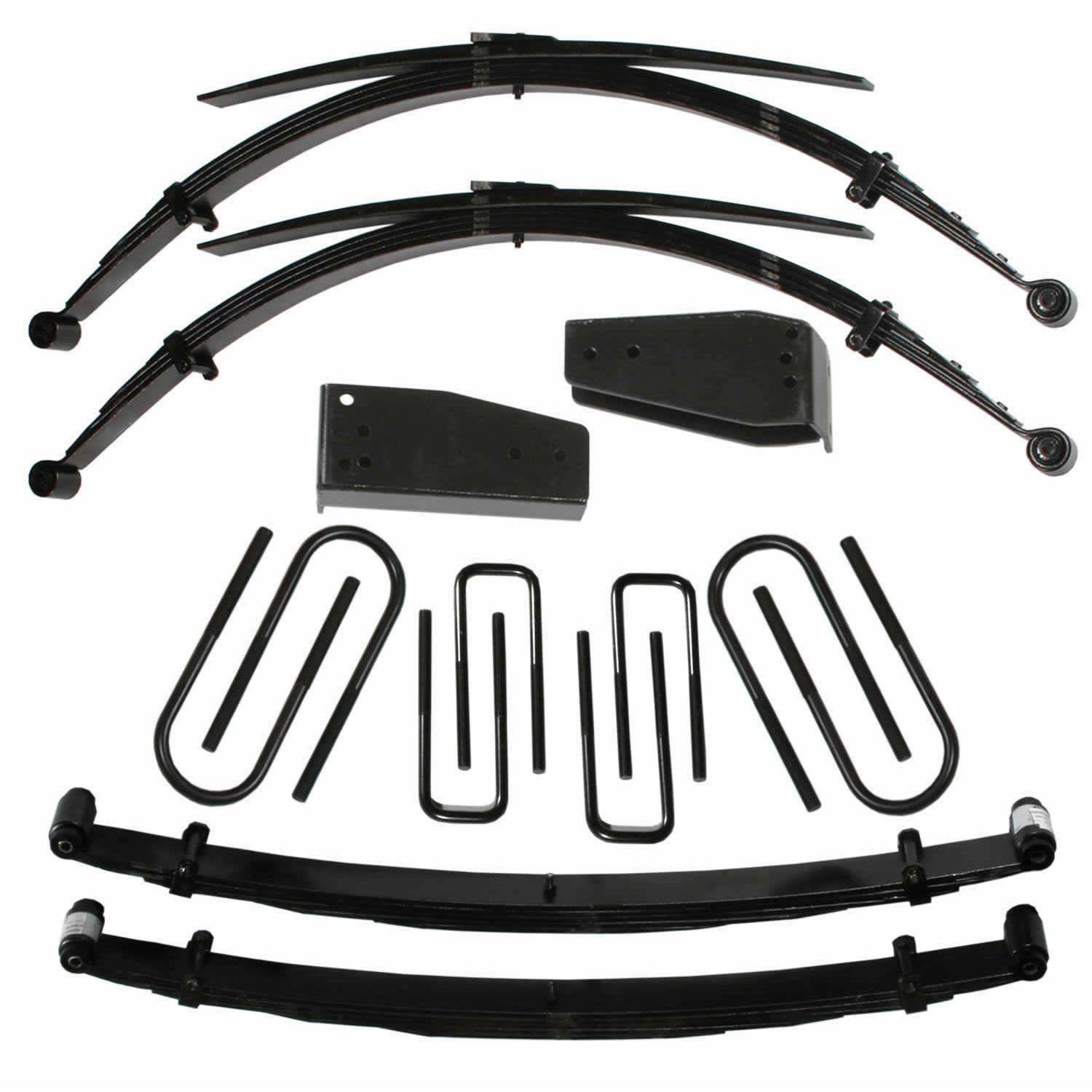 Skyjacker Lift Kit 6 Inch Lift 80-98 Ford F-250 80-85 Ford F-350 Includes Front/Rear Leaf Springs Hinge Brackets Front/Rear U Bolt Kits Spring Bushing Kit - F860TKS