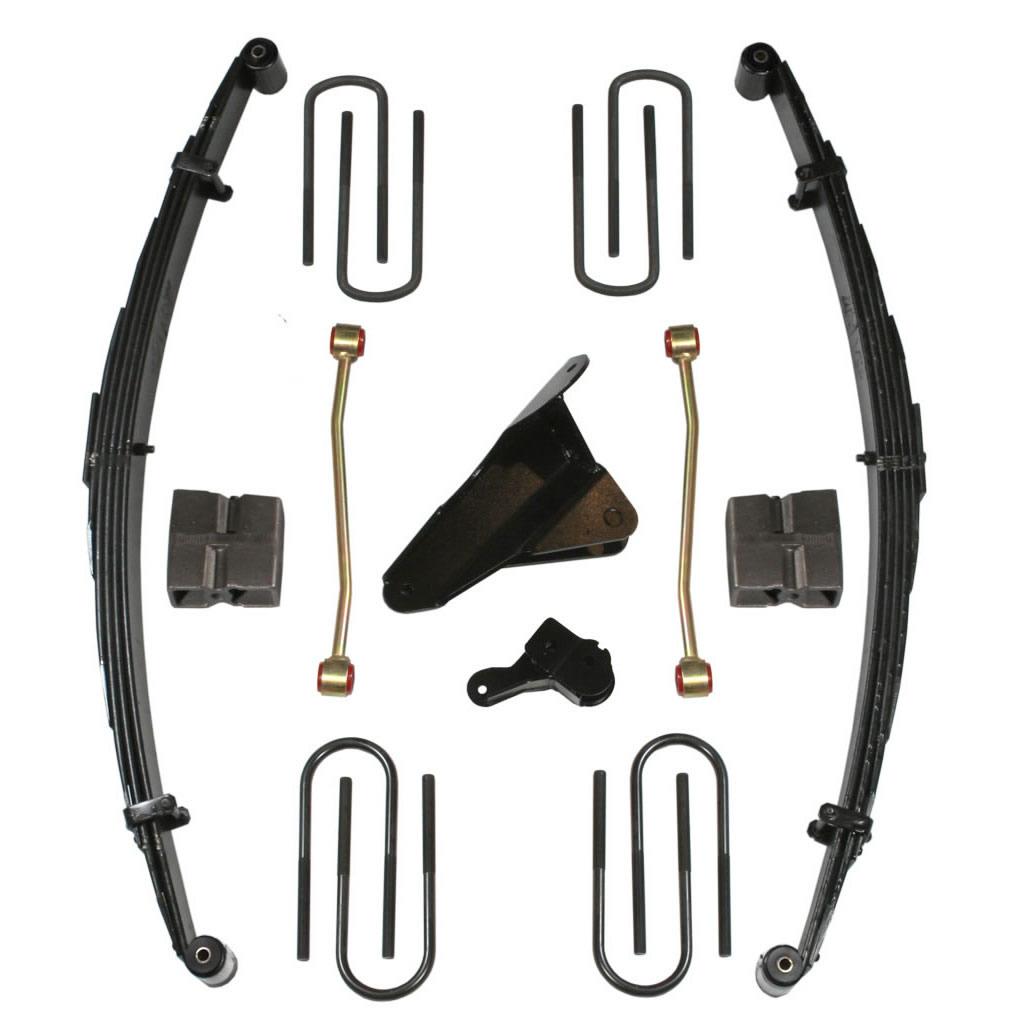 Skyjacker Lift Kit 6 Inch Lift 99 Ford F-250/F-350 Super Duty Includes Front Leaf Springs Track Bar Brackets Front/Rear U Bolt Kits Spring Bushing Kit Rear Block Sway Bar Links - F960MK