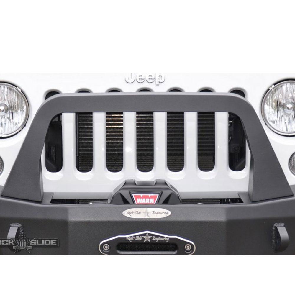 Rock Slide Engineering Jeep Bull Bar For Rigid Series Front Bumper Only Black Powdercoat - FB-BB