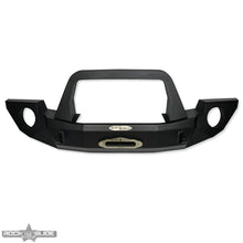 Rock Slide Engineering Jeep JK Full Front Bumper For 07-18 Wrangler JK With Winch Plate Bull Bar Black Powdercoated Rigid Series (2007-2018 Wrangler, Wrangler JK) - FB-F-100-JK