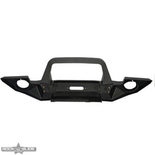 Rock Slide Engineering Jeep JK Full Front Bumper For 07-18 Wrangler JK With Winch Plate Bull Bar Black Powdercoated Rigid Series (2007-2018 Wrangler, Wrangler JK) - FB-F-100-JK