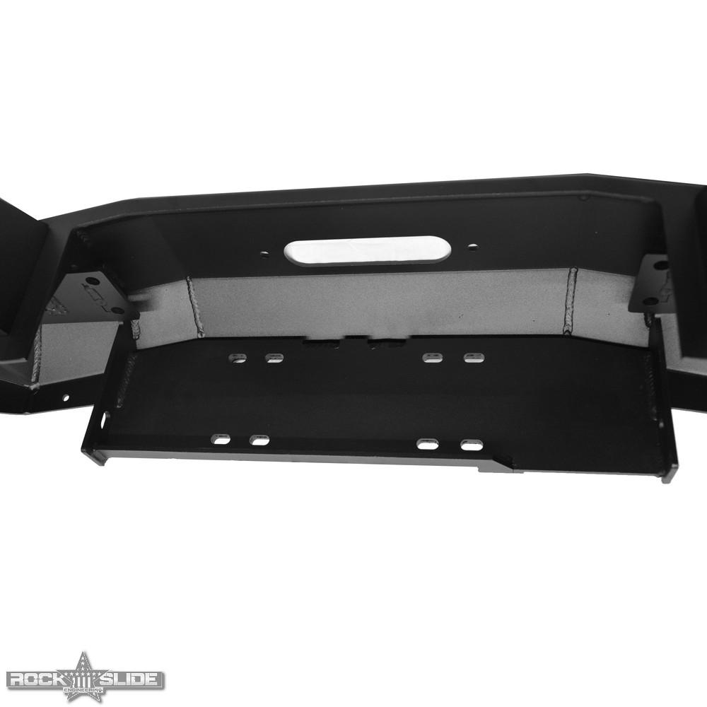 Rock Slide Engineering Jeep JK Full Front Bumper For 07-18 Wrangler JK With Winch Plate No Bull Bar Black Powdercoated Rigid Series (2007-2018 Wrangler, Wrangler JK) - FB-F-101-JK