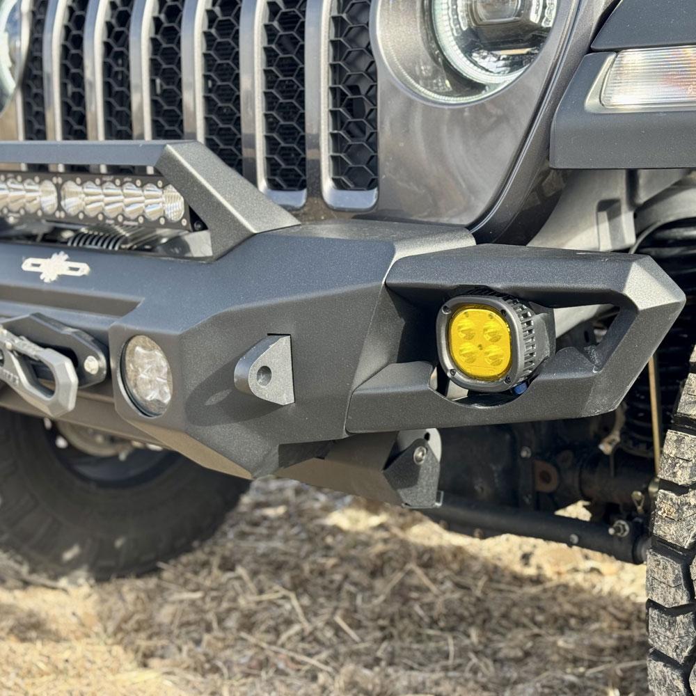 Rock Slide Engineering Mid Front Bumper With Winch Plate For 18-25 Jeep Wrangler JL 2-4 Door 20-25 Gladiator (2018-2025 Wrangler, Gladiator) - FB-F-300-JL