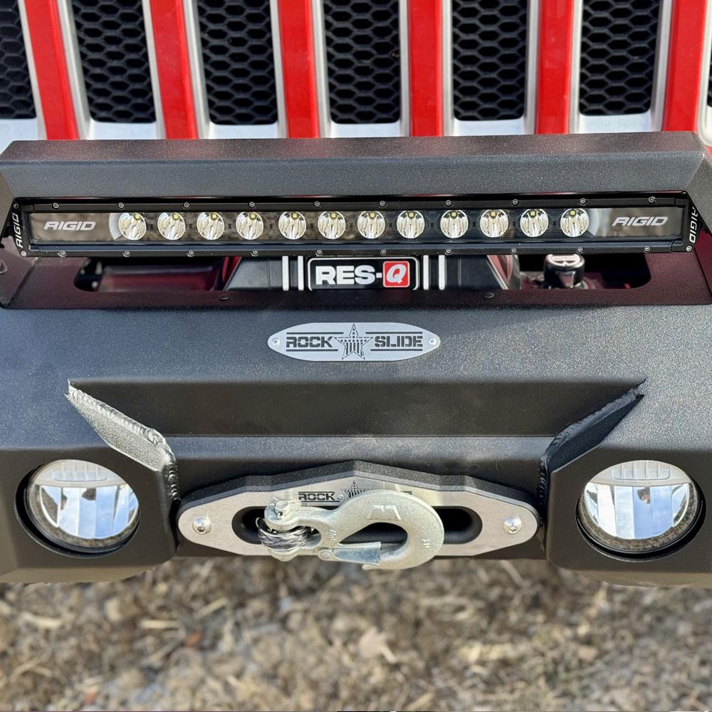 Rock Slide Engineering Mid Front Bumper With Winch Plate For 18-25 Jeep Wrangler JL 2-4 Door 20-25 Gladiator (2018-2025 Wrangler, Gladiator) - FB-F-300-JL