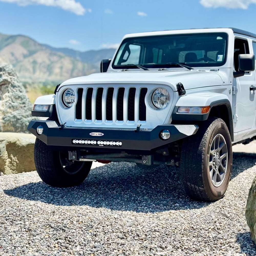 Rock Slide Engineering Appalachian Steel Entry Level Full Front Bumper Wrangler JL (2018-2025 Wrangler, Gladiator) - FB-F-400-JL