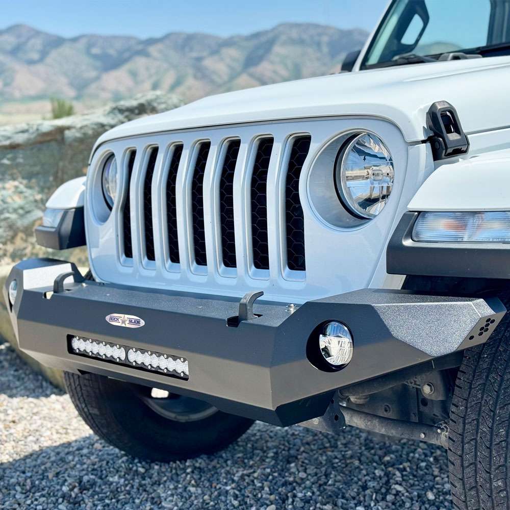 Rock Slide Engineering Appalachian Steel Entry Level Full Front Bumper Wrangler JL (2018-2025 Wrangler, Gladiator) - FB-F-400-JL