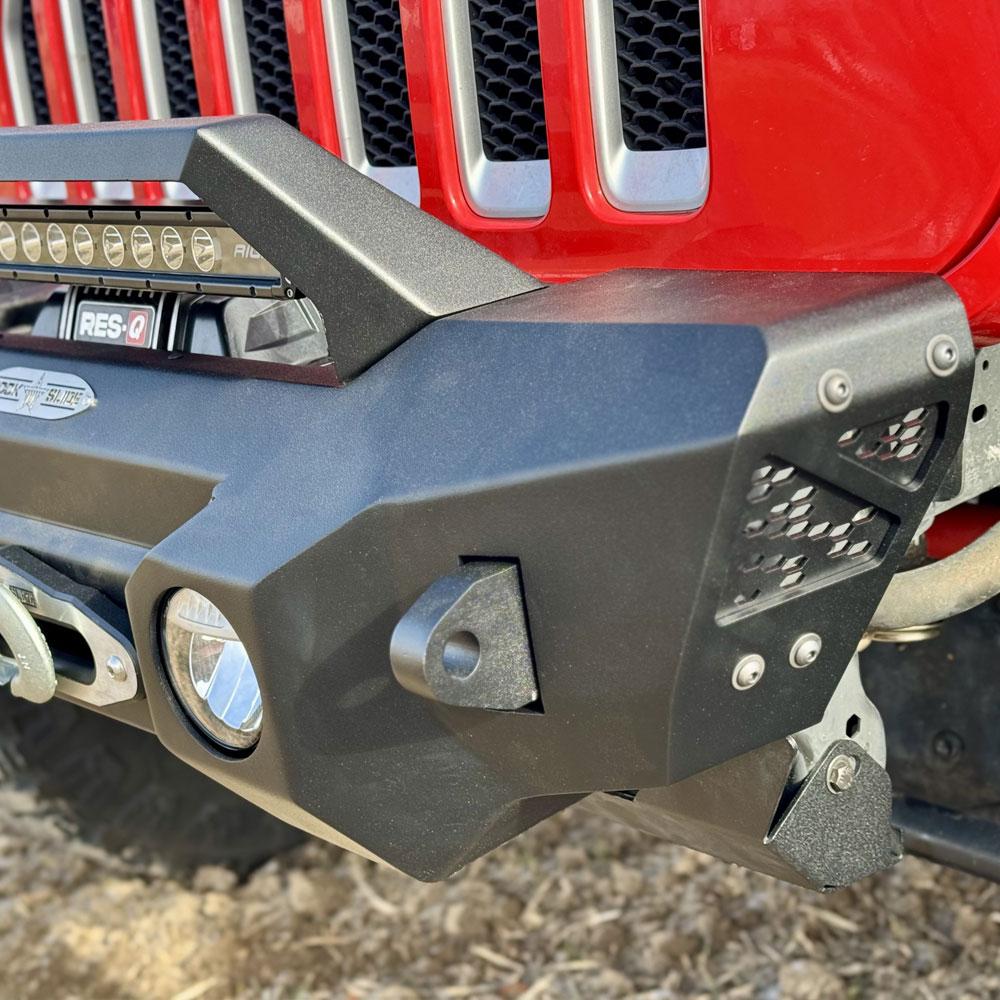 Rock Slide Engineering Shorty Front Bumper With Winch Plate For 18-25 Jeep Wrangler JL 2-4 Door 20-25 Gladiator (2018-2025 Wrangler, Gladiator) - FB-S-300-JL
