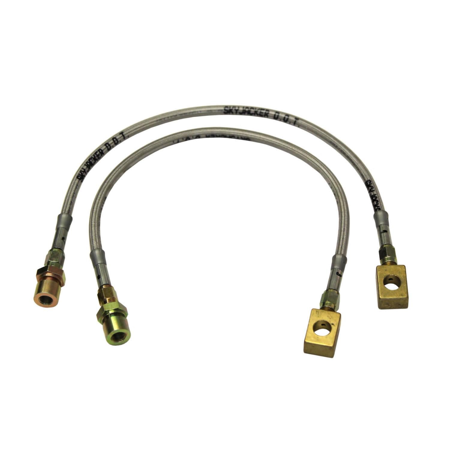 Skyjacker Jeep Stainless Steel Brake Line 77-81 Front Lift Height 0-2.5 Inch Pair - FBL412