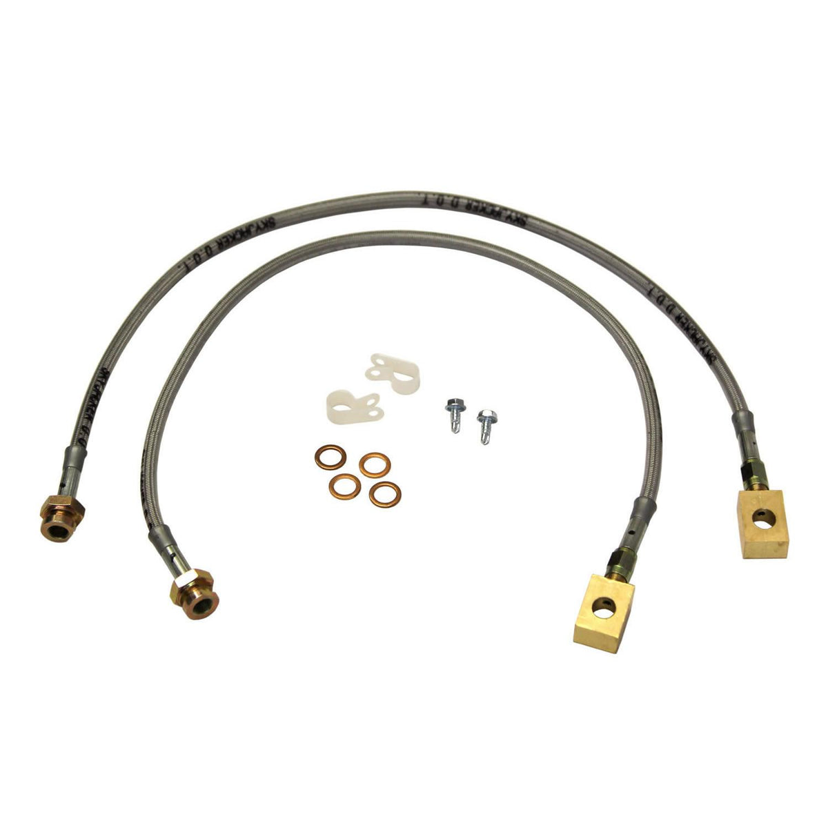 Skyjacker Jeep YJ Stainless Steel Brake Line 87-95 Wranger YJ Front Lift Height 3.5-6 Inch Pair - FBL47