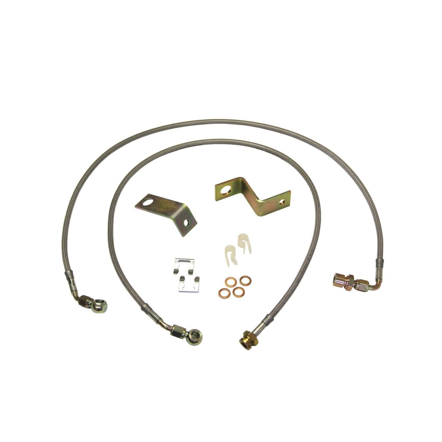 Skyjacker Superduty Stainless Steel Brake Line 05-07 Ford F-250/F-350 Front Lift Height 4 Inch Pair - FBL54